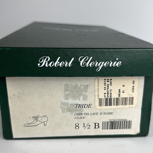 NWB Robert Clergerie France Vintage Brown Suede Lace Up Moccasin Heels 8,5 - Picture 12 of 15